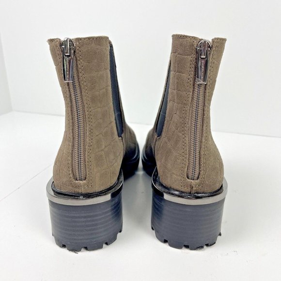 Vince Camuto Suede Chelsea Boots Kelivena Sable Womens Size 6.5 Wide Chunky Heel - Picture 3 of 6